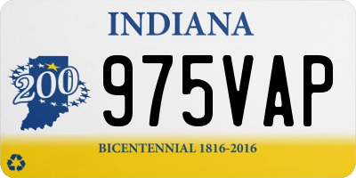 IN license plate 975VAP