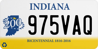 IN license plate 975VAQ