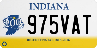 IN license plate 975VAT