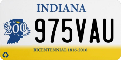 IN license plate 975VAU
