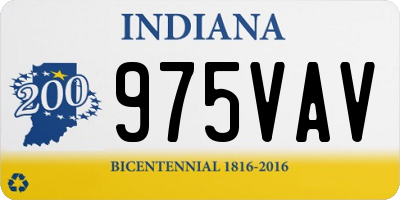 IN license plate 975VAV