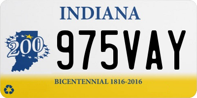 IN license plate 975VAY