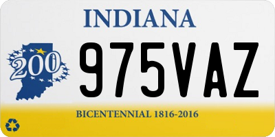 IN license plate 975VAZ