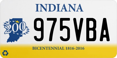 IN license plate 975VBA