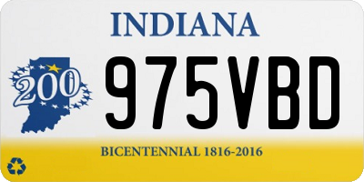 IN license plate 975VBD