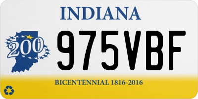 IN license plate 975VBF
