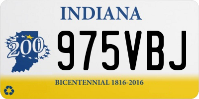 IN license plate 975VBJ
