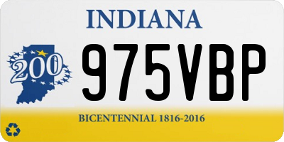 IN license plate 975VBP
