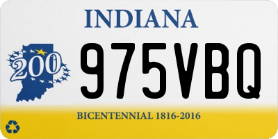 IN license plate 975VBQ