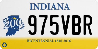IN license plate 975VBR