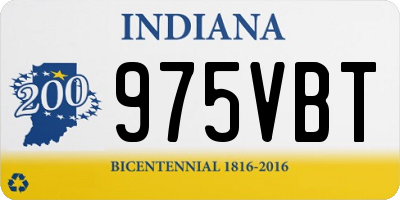 IN license plate 975VBT