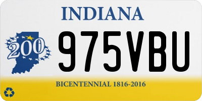 IN license plate 975VBU