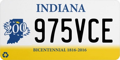 IN license plate 975VCE