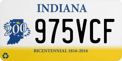 IN license plate 975VCF