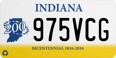 IN license plate 975VCG