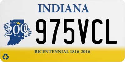 IN license plate 975VCL