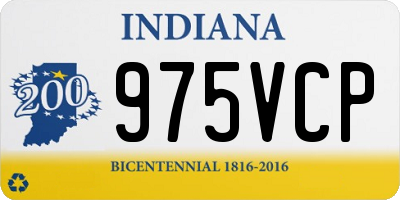 IN license plate 975VCP