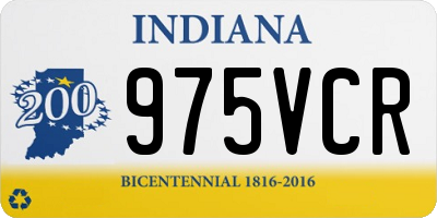 IN license plate 975VCR