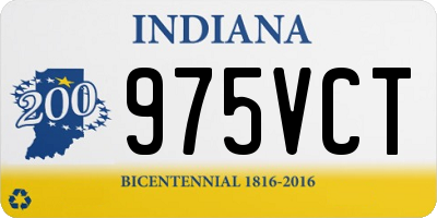 IN license plate 975VCT