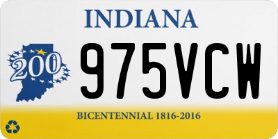 IN license plate 975VCW