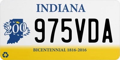 IN license plate 975VDA