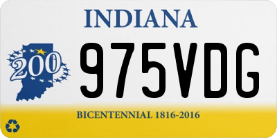 IN license plate 975VDG