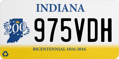 IN license plate 975VDH