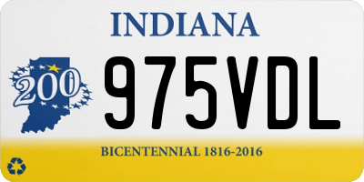 IN license plate 975VDL