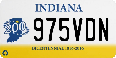 IN license plate 975VDN