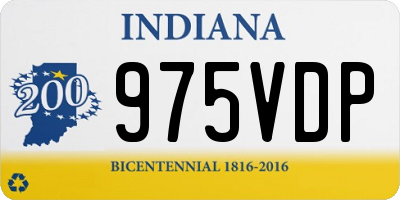 IN license plate 975VDP