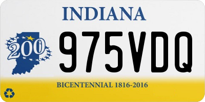 IN license plate 975VDQ