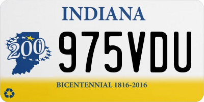 IN license plate 975VDU