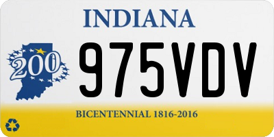 IN license plate 975VDV