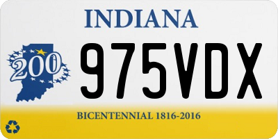 IN license plate 975VDX