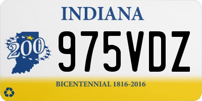 IN license plate 975VDZ