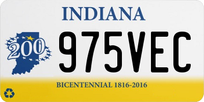 IN license plate 975VEC