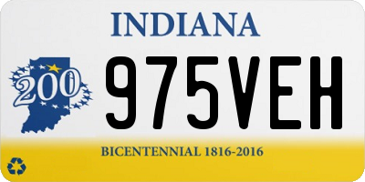 IN license plate 975VEH