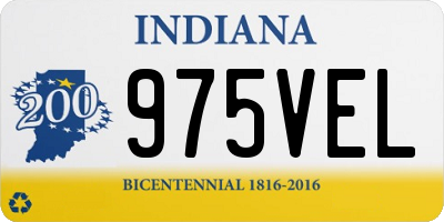 IN license plate 975VEL