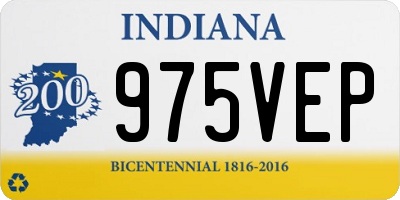 IN license plate 975VEP