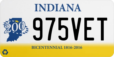 IN license plate 975VET
