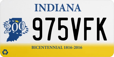 IN license plate 975VFK