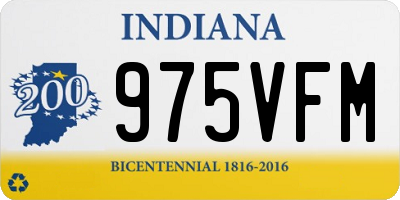 IN license plate 975VFM