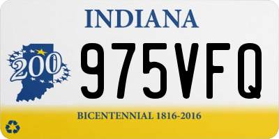 IN license plate 975VFQ