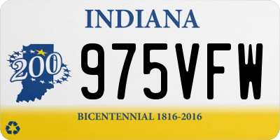 IN license plate 975VFW