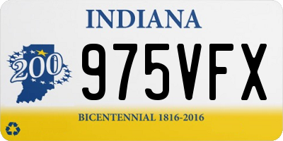 IN license plate 975VFX