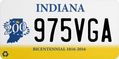 IN license plate 975VGA