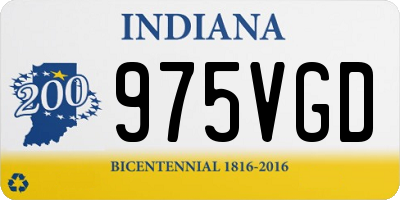 IN license plate 975VGD