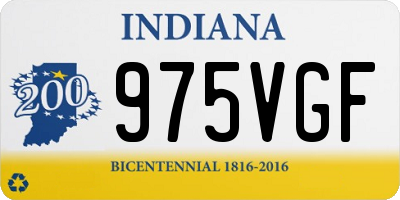 IN license plate 975VGF