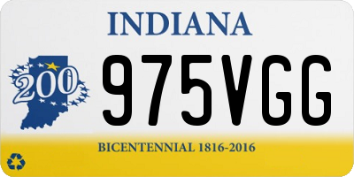 IN license plate 975VGG