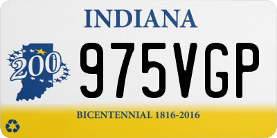 IN license plate 975VGP